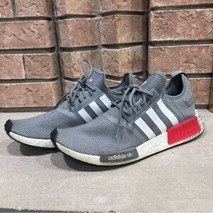 Adidas Gray and Red Athletic Shoes men’s shoes size 11.5